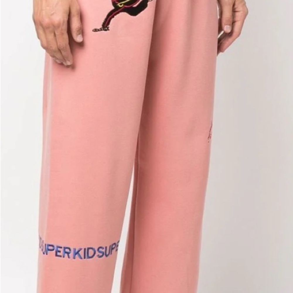 KidSuper Studios Logo Pink Sweatshirt and Sweatpants, with Embroidered Motif - Picture 2 of 16